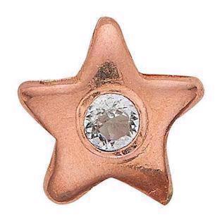 Christina Collect rosa forgyldt 925 sterling sølv Topaz Star Lille rosa forgyldt stjerne med hvid topaz, model 603-R5